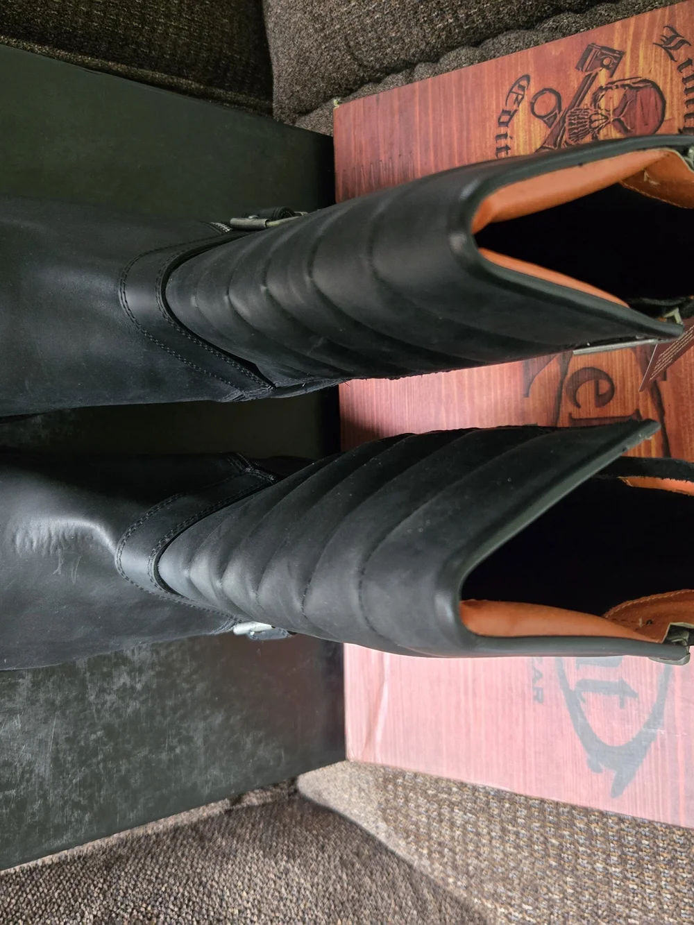 Element Men's Black Mid-Calf Quilted Zip Boot with Buckle
